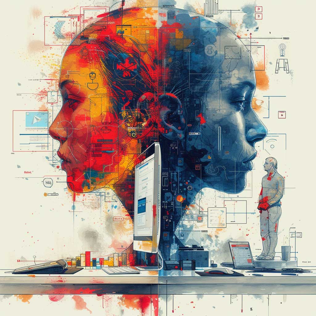 Abstract illustration representing the gap between surface-level personalization and truly personal B2B marketing