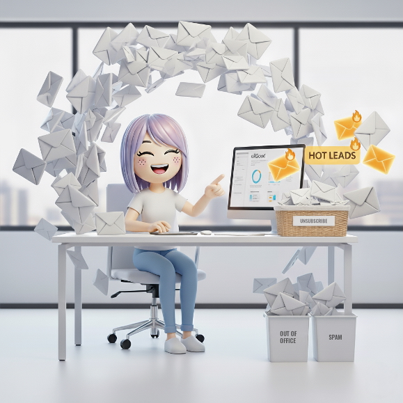 Visualization of AI-powered email reply management recovering hidden pipeline from marketing campaign responses